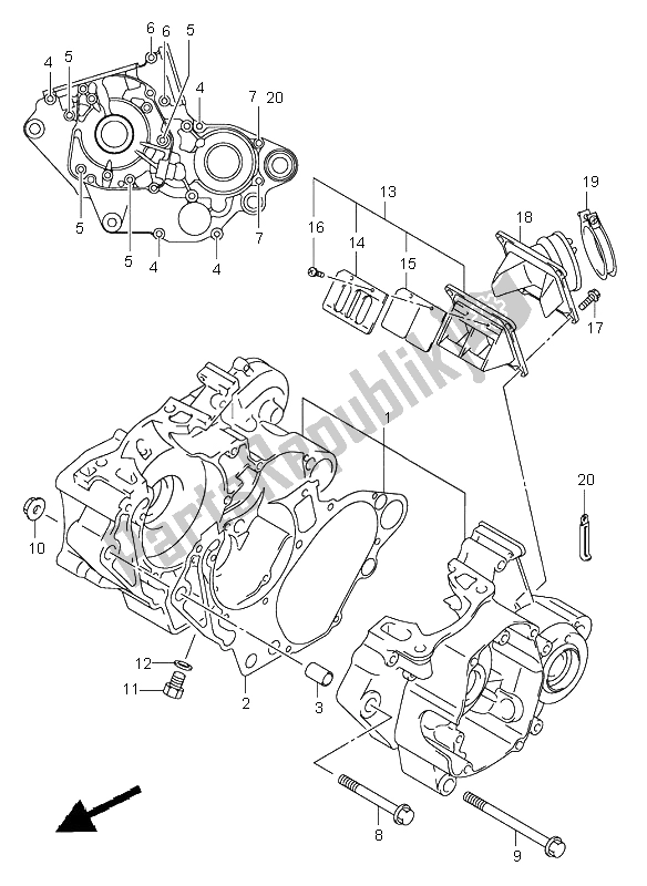 Tutte le parti per il Carter del Suzuki RM 125 2004