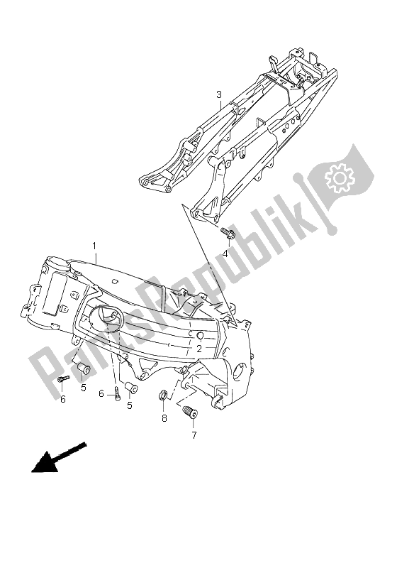 Toutes les pièces pour le Cadre du Suzuki GSX R 1000 2003