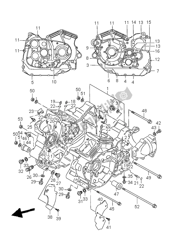 Todas las partes para Caja Del Cigüeñal de Suzuki VL 1500 Intruder LC 2000