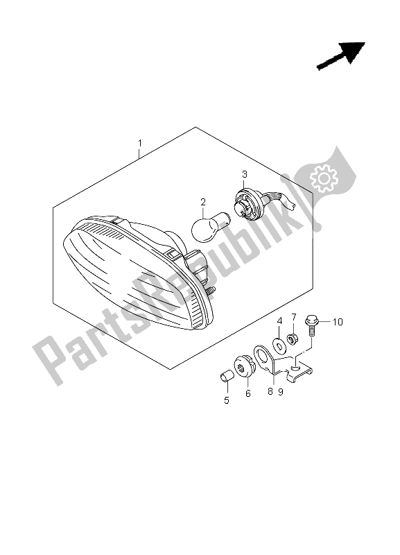 Tutte le parti per il Luce Posteriore (lt-a750x P33) del Suzuki LT A 750 XZ Kingquad AXI 4X4 2011