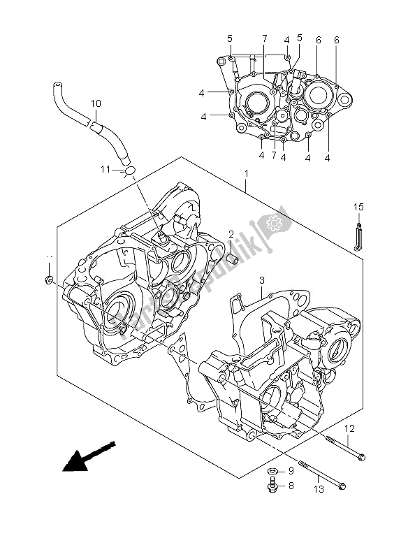 Todas las partes para Caja Del Cigüeñal de Suzuki RM Z 450 2010