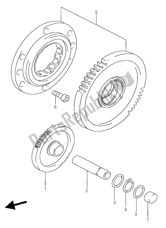 Todas as partes de Embreagem De Partida do Suzuki RF 900R 1998