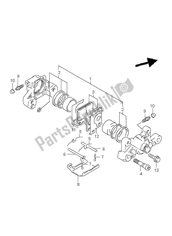 Tutte le parti per il Pinza Posteriore del Suzuki SV 650 NS 1999