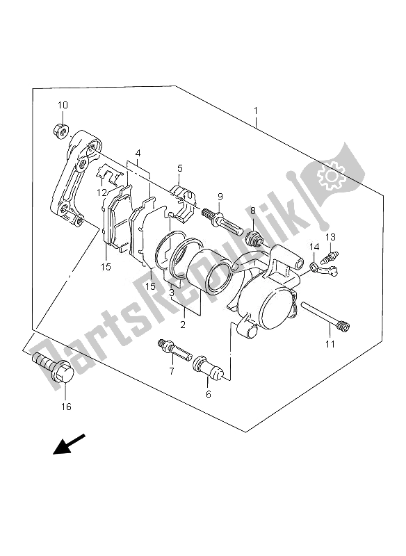 Todas las partes para Pinza Delantera de Suzuki GZ 125 Marauder 2007