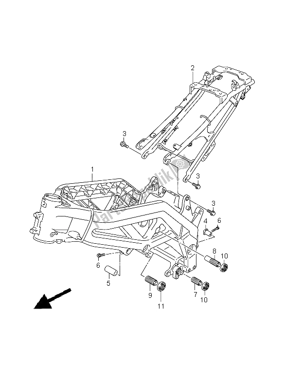 Toutes les pièces pour le Cadre du Suzuki SV 650 Nsnasa 2008