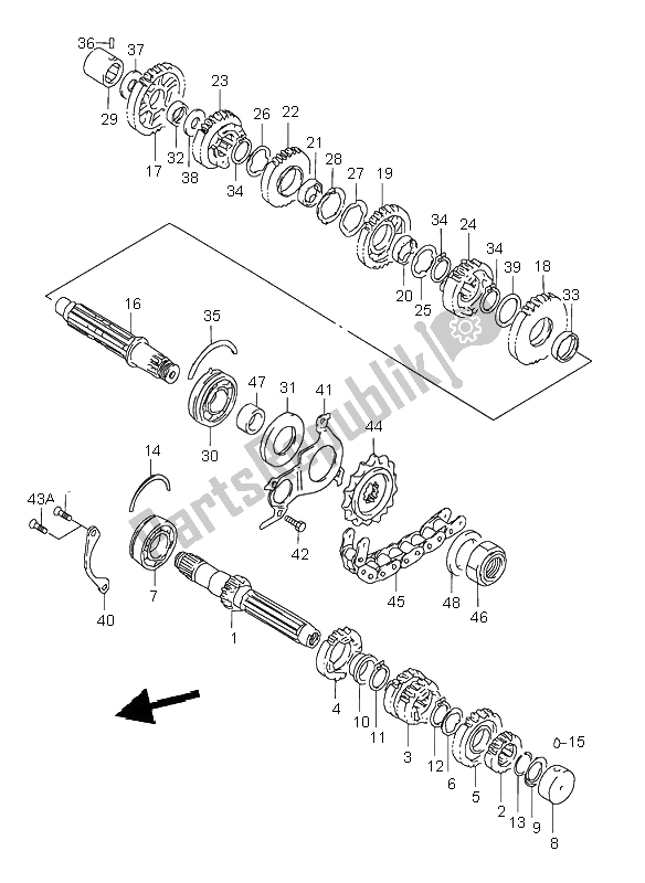 Todas las partes para Transmisión de Suzuki GSX 600F 2002