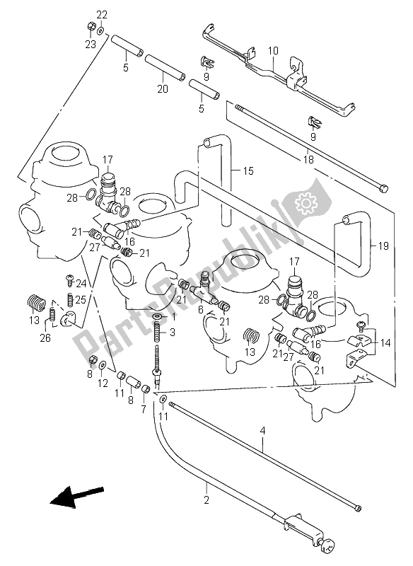 All parts for the Carburetor Fittings of the Suzuki RF 900R 1995