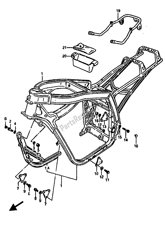 Toutes les pièces pour le Cadre du Suzuki GSX R 1100 1987