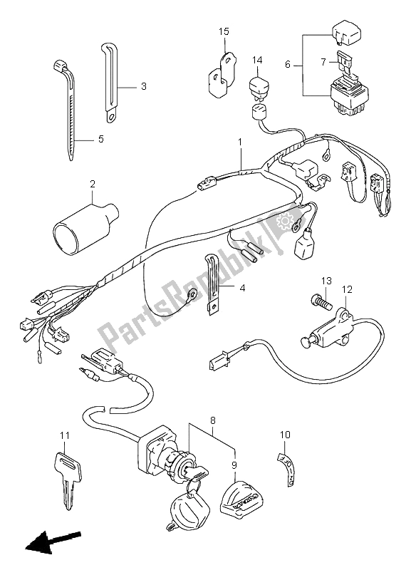 Wszystkie części do Wi? Zka Przewodów Suzuki LT 80 Quadsport 2005