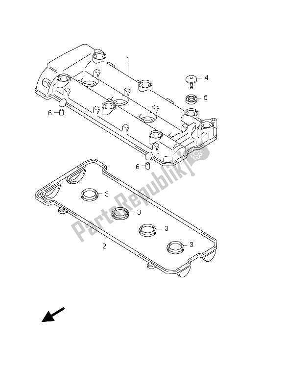 Tutte le parti per il Coperchio Della Testata del Suzuki GSX 1300R Hayabusa 2006