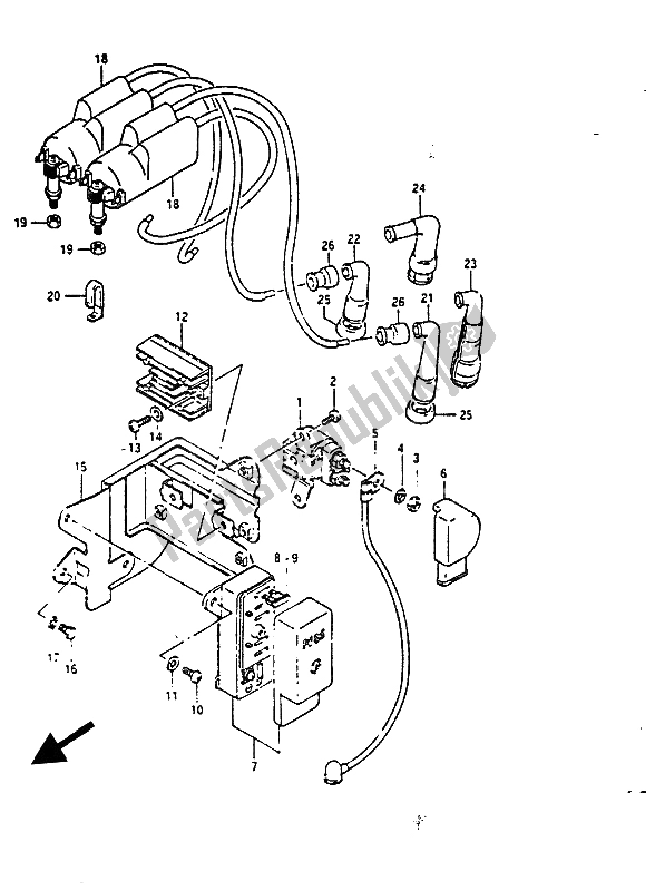 Tutte le parti per il Elettrico del Suzuki GS 850G 1985