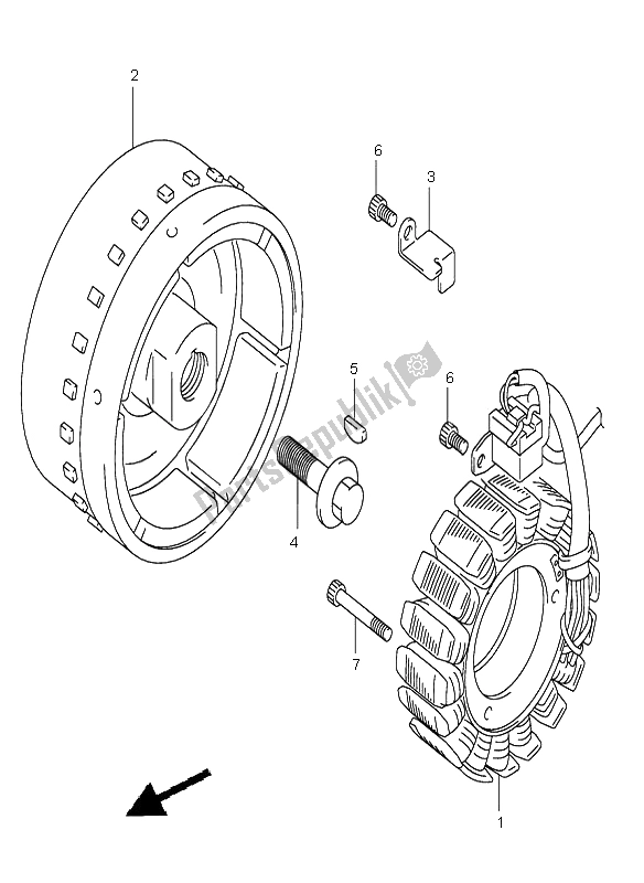 Tutte le parti per il Magnete del Suzuki SV 1000 NS 2005