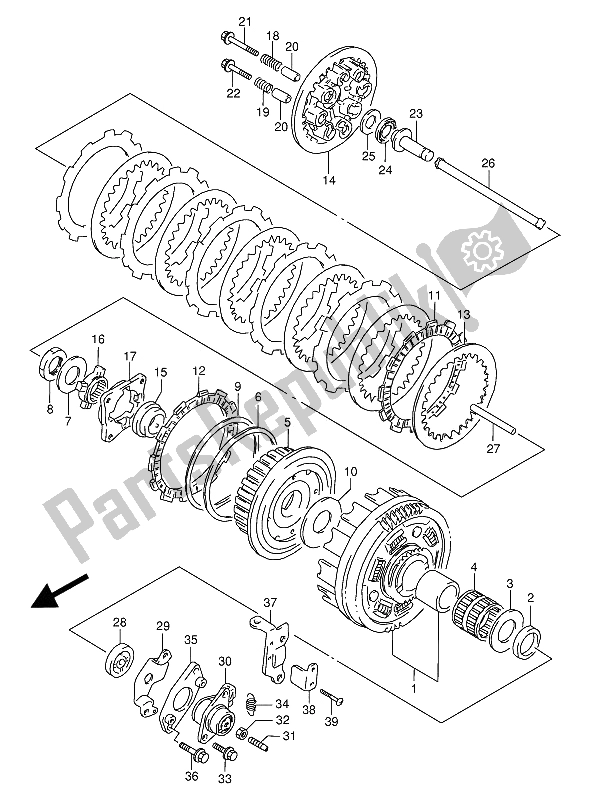 Todas as partes de Embreagem do Suzuki VX 800U 1994