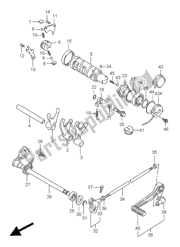 Todas las partes para Cambio De Marchas de Suzuki GSF 1200 Nssa Bandit 1998