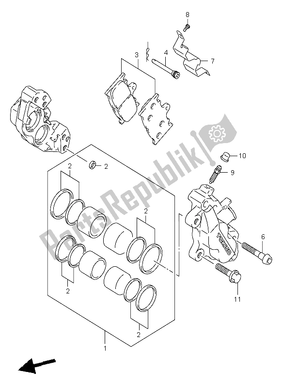 Wszystkie części do Zaciski Przednie Suzuki GSX R 600Z 2003