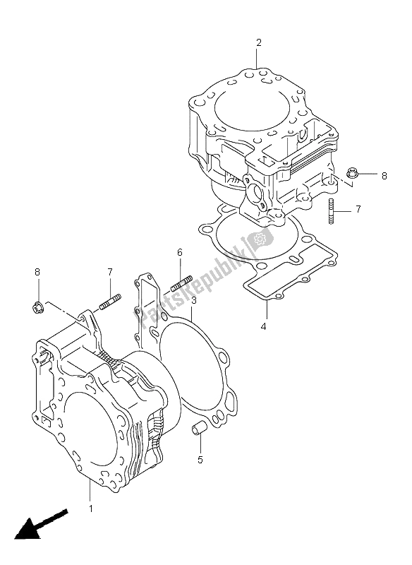 Todas las partes para Cilindro de Suzuki SV 1000 NS 2004