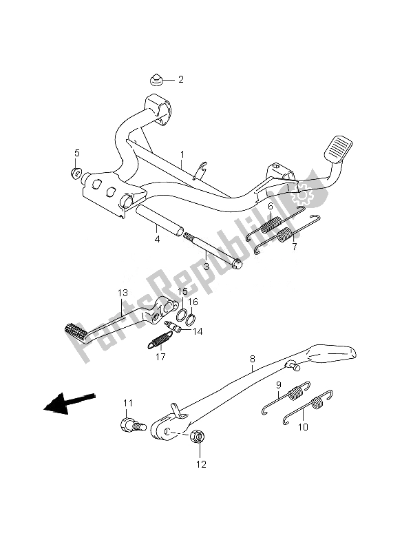 Tutte le parti per il In Piedi del Suzuki GSX 1400Z 2007