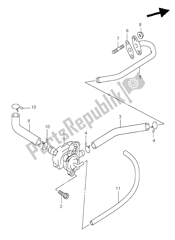 All parts for the 2nd Air of the Suzuki RV 125 Vanvan 2006