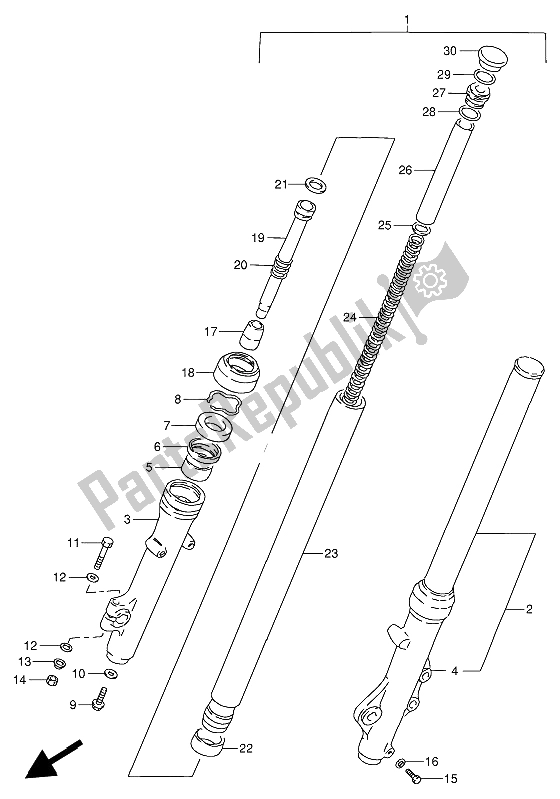 Toutes les pièces pour le Fourche Avant du Suzuki GN 250 1985