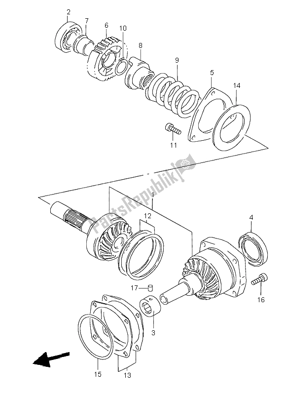 Todas las partes para Engranaje De Accionamiento Secundario de Suzuki VL 1500 Intruder LC 1999