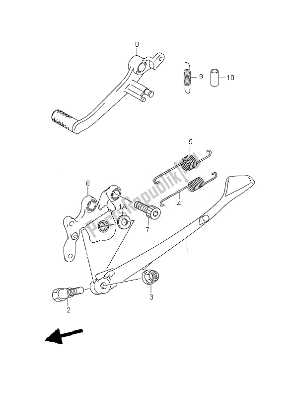 All parts for the Stand of the Suzuki GSX R 1000 2007