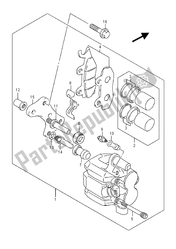 Tutte le parti per il Pinza Anteriore del Suzuki UH 200A Burgman 2015