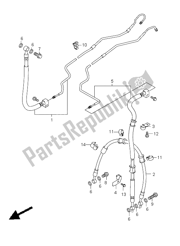 Toutes les pièces pour le Flexible De Frein Avant (sv650a-au-sa-sua) du Suzuki SV 650 Nsnasa 2008