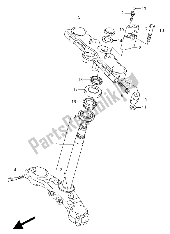 Tutte le parti per il Supporto Forcella Anteriore (gsf650s-su-sa-sua) del Suzuki GSF 650 Nsnasa Bandit 2005