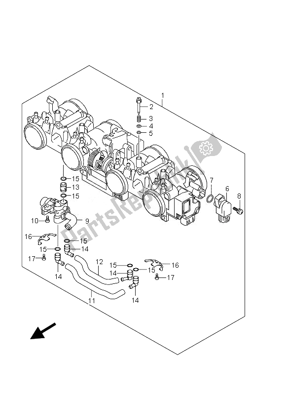 Todas las partes para Cuerpo Del Acelerador de Suzuki GSX 1250 FA 2010