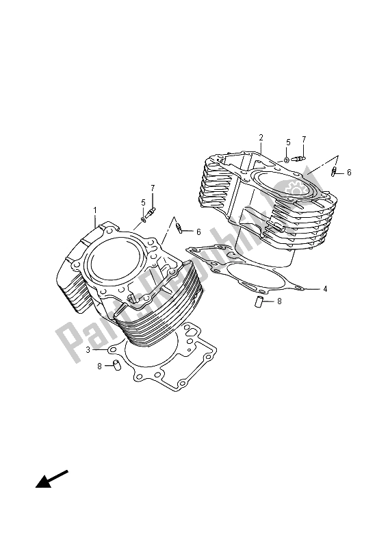 Toutes les pièces pour le Cylindre du Suzuki VL 1500T Intruder 2015