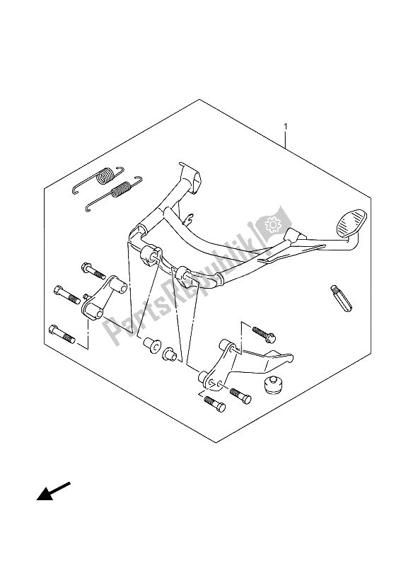 Todas las partes para Conjunto De Soporte Central (opcional) de Suzuki DL 650A V Strom 2015