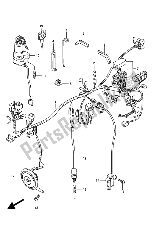 Toutes les pièces pour le Faisceau De Câblage du Suzuki GSX 1100G 1991