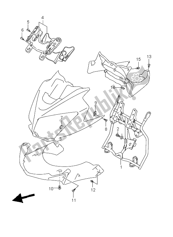 All parts for the Cowling Body Installation Parts of the Suzuki DL 1000 V Strom 2008