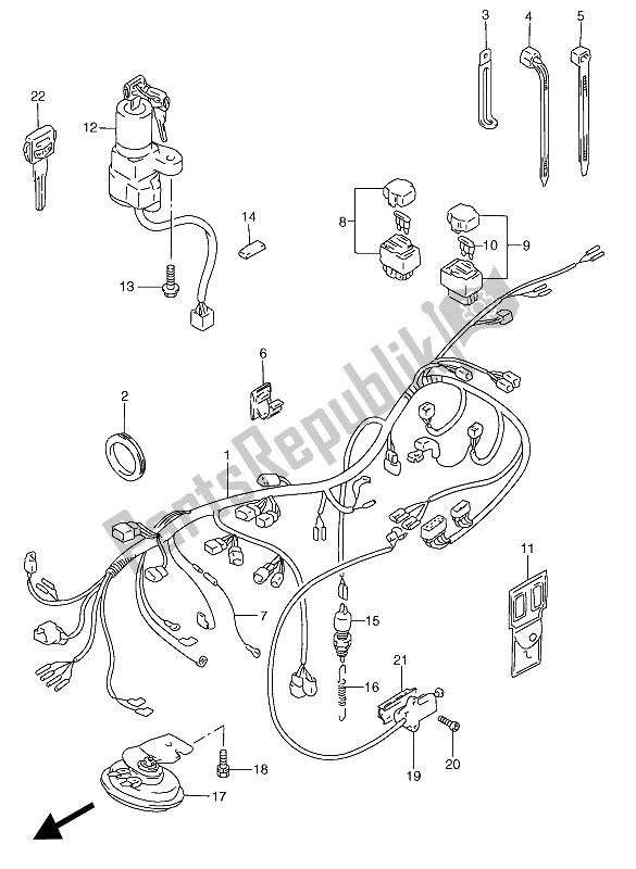 Todas as partes de Chicote De Fiação do Suzuki RGV 250 1994