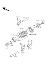 tambour de changement de vitesse et fourchette de changement de vitesse