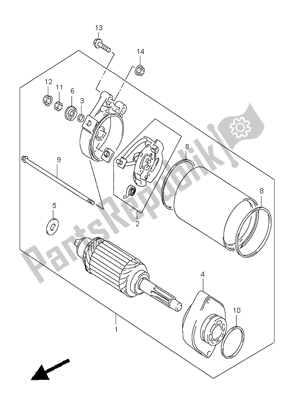 Tutte le parti per il Motore Di Avviamento del Suzuki TL 1000S 2000