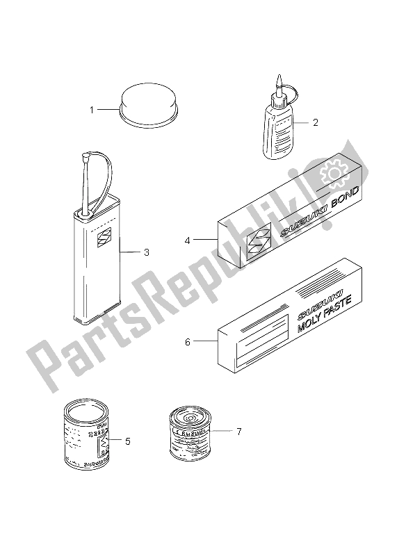 All parts for the Optional of the Suzuki GZ 125 Marauder 2004