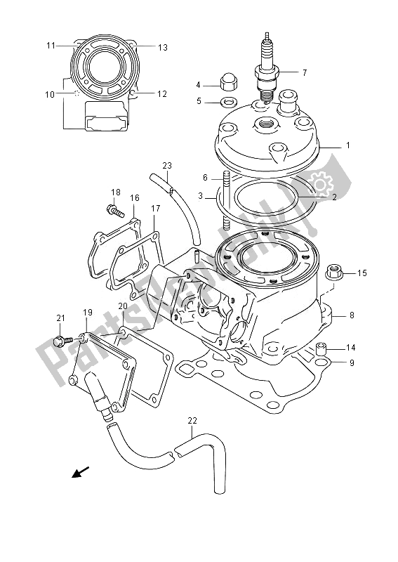 Toutes les pièces pour le Cylindre du Suzuki RM 85 SW LW 2014