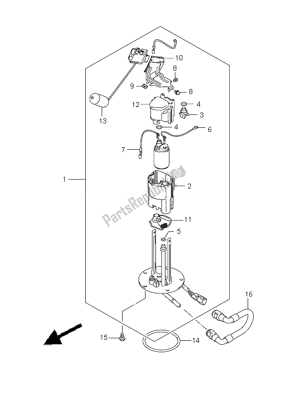 Wszystkie części do Pompa Paliwowa Suzuki GSX R 750 2008