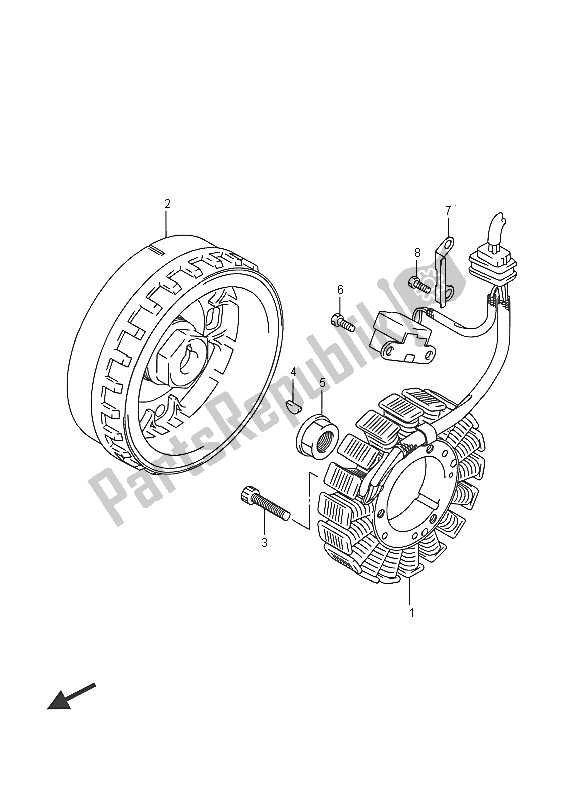 Tutte le parti per il Magnete del Suzuki LT A 500X Kingquad AXI 4X4 2016