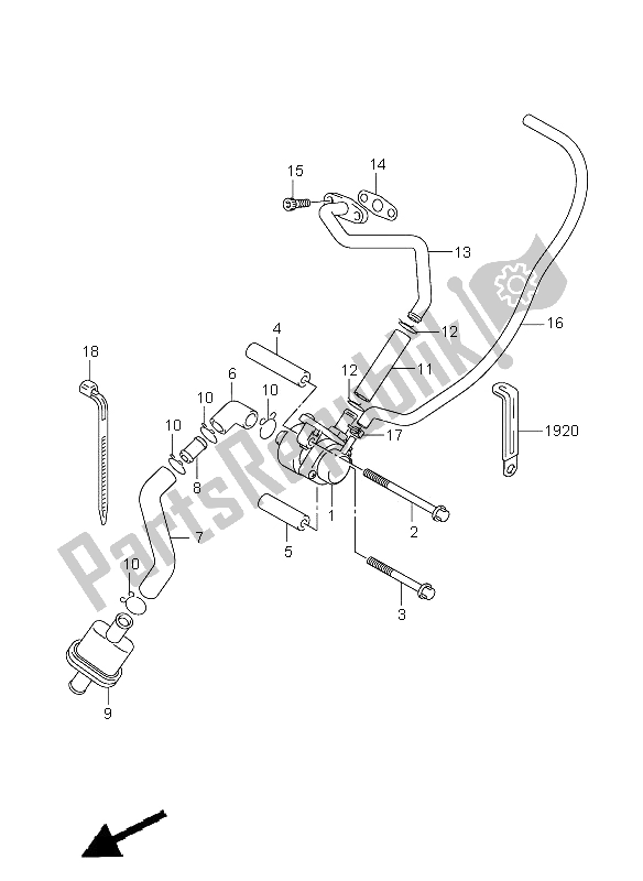 All parts for the 2nd Air of the Suzuki DR Z 400 SM 2008