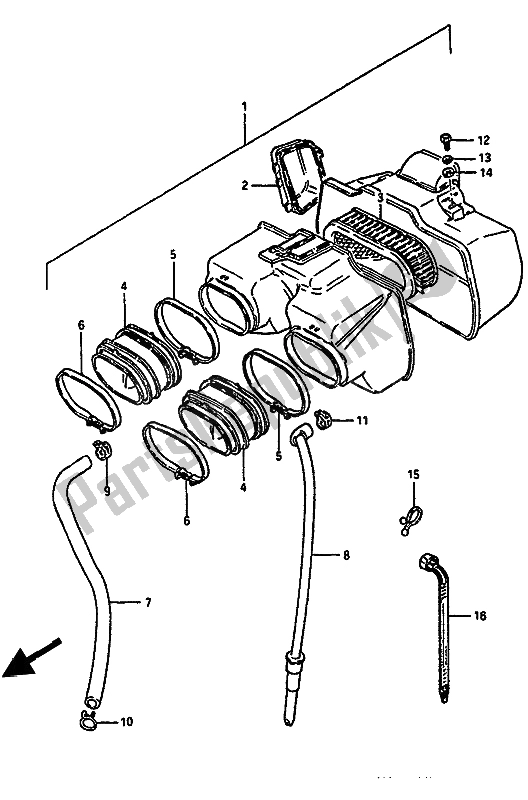 Tutte le parti per il Filtro Dell'aria del Suzuki GSX 550 1985