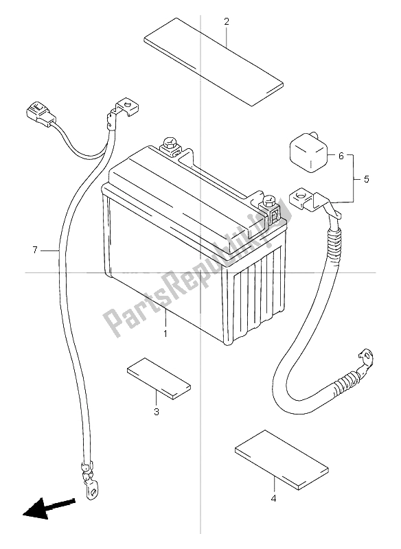 Tutte le parti per il Batteria del Suzuki GSF 600 NS Bandit 2003