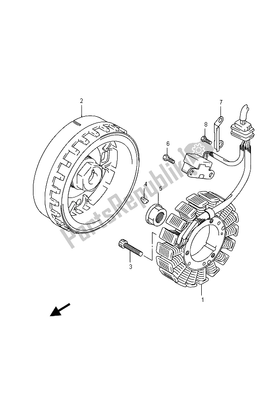 Todas las partes para Magneto de Suzuki LT A 500 XZ Kingquad AXI 4X4 2015