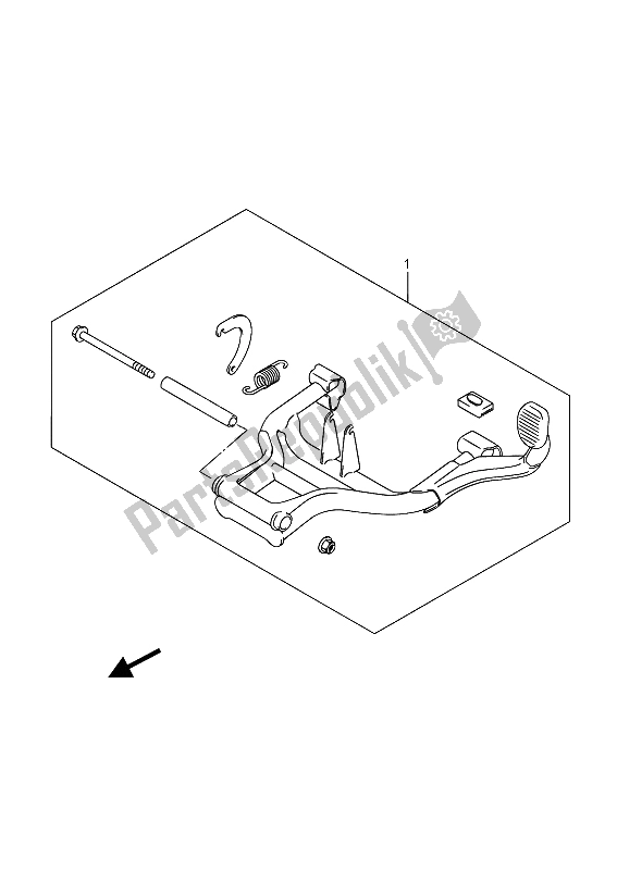 Todas las partes para Conjunto De Soporte Central (opcional) de Suzuki GW 250 Inazuma 2015