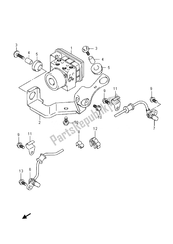 Todas las partes para Unidad Hidraulica de Suzuki DL 1000A V Strom 2014