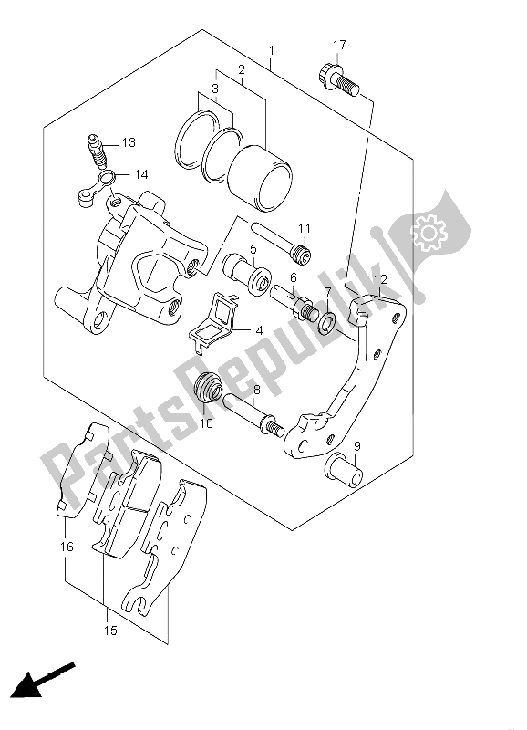 Tutte le parti per il Pinza Anteriore del Suzuki LT A 750X Kingquad AXI 4X4 Limited 2008