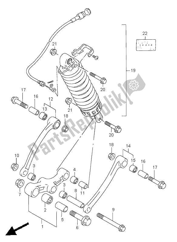 Todas las partes para Palanca De Amortiguación Trasera (e24) de Suzuki GSX 750F 1997