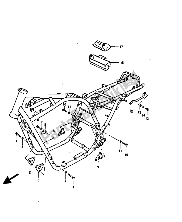 Todas las partes para Marco de Suzuki GS 850G 1986