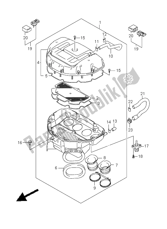 Tutte le parti per il Filtro Dell'aria del Suzuki GSX R 750 2008